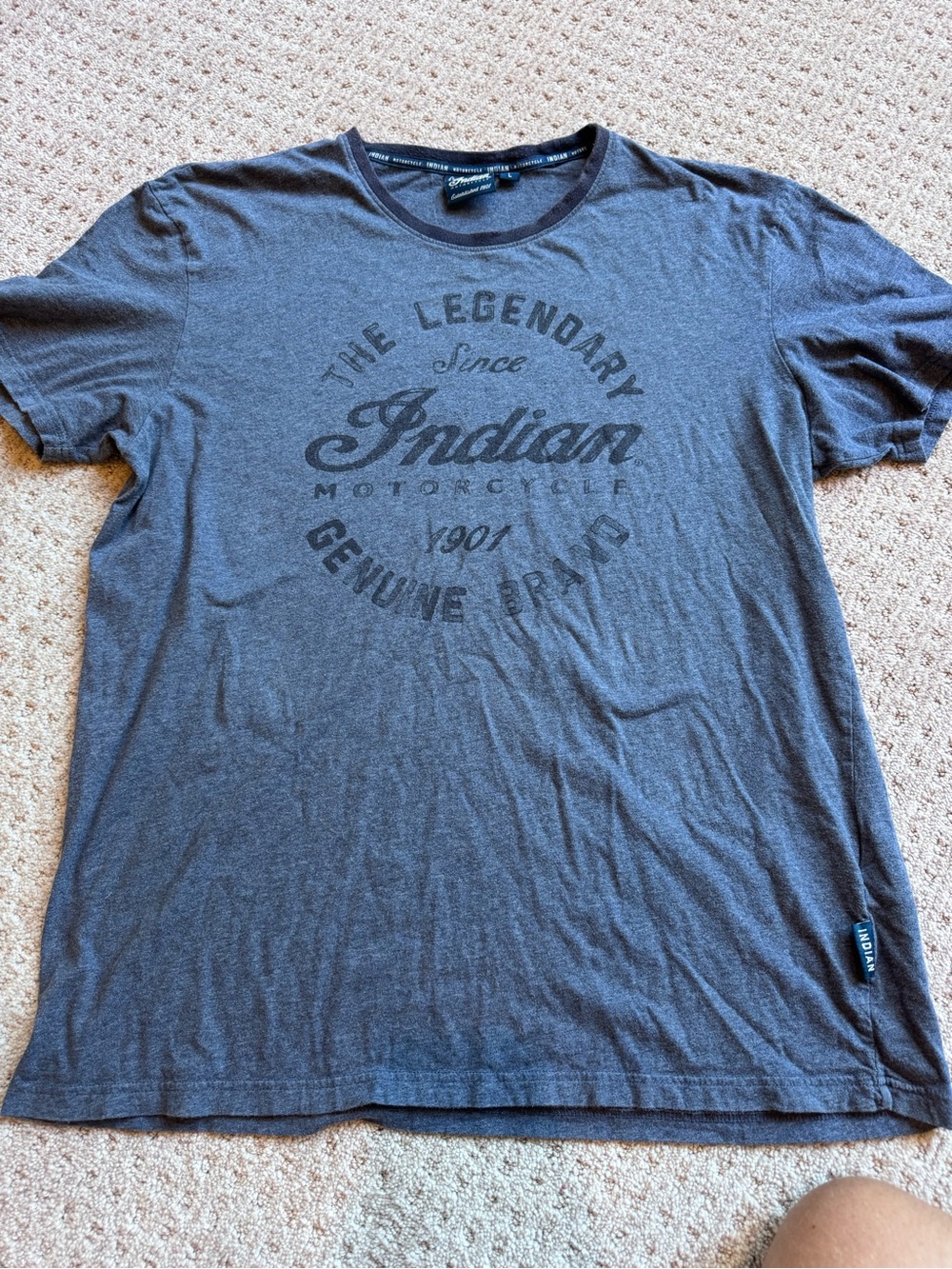 Indian Motorcycles Men's Blue Graphic Short Sleeve Tee
